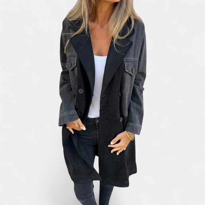 ELORA | Trench in denim bicolore