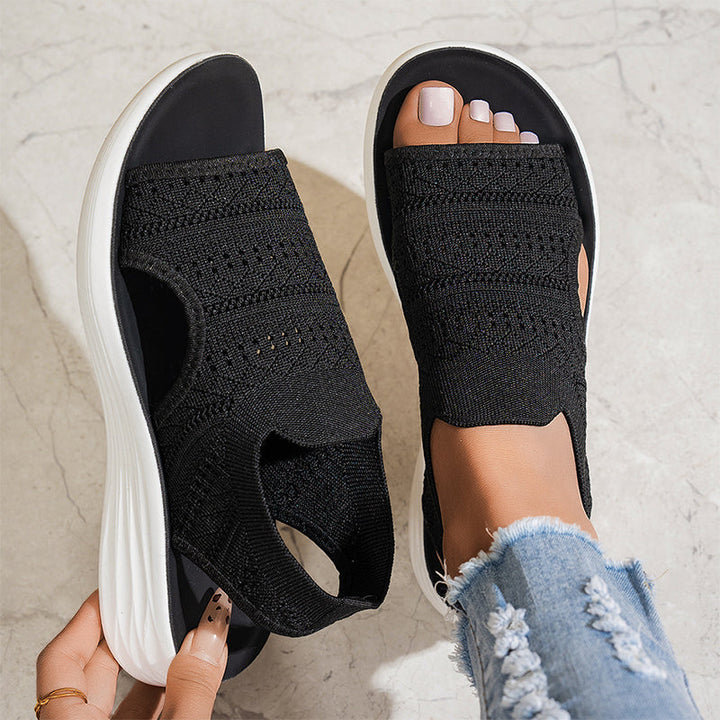 Clara™ | Sandali con plateau, in materiale traspirante per donna