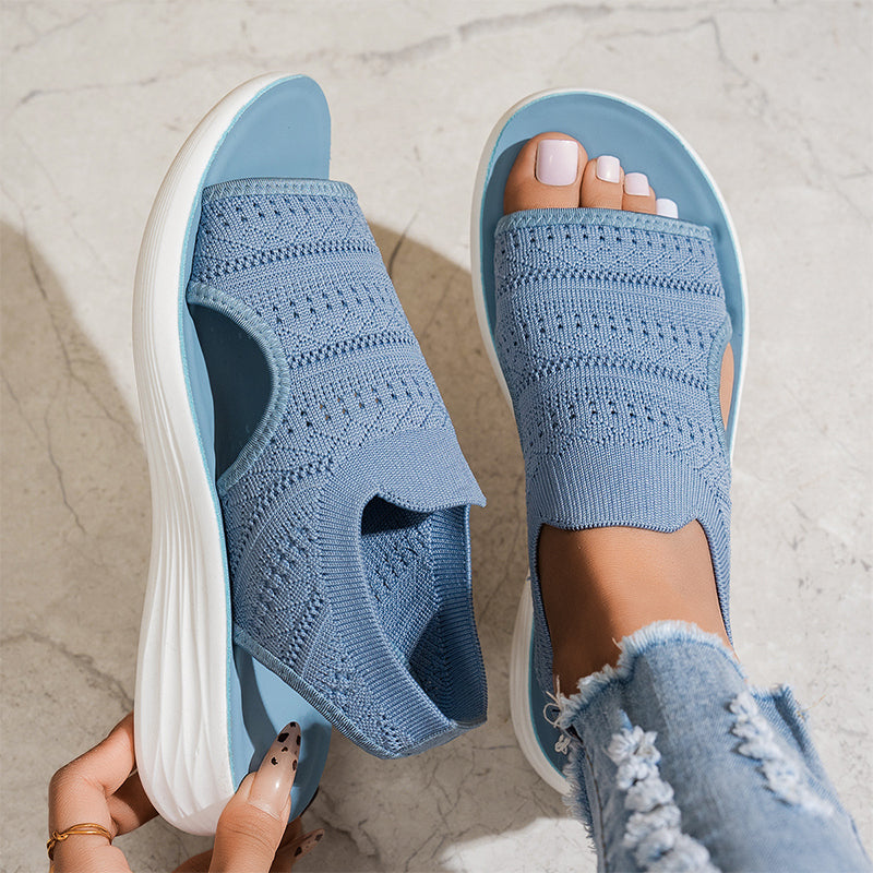 Clara™ | Sandali con plateau, in materiale traspirante per donna