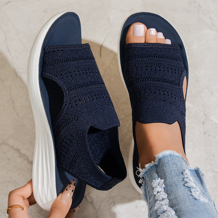 Clara™ | Sandali con plateau, in materiale traspirante per donna