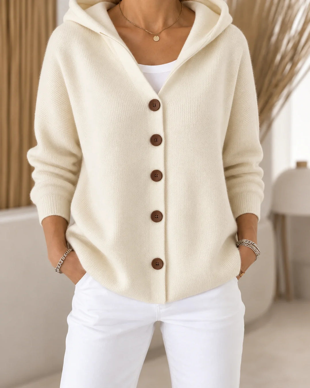 Ursula  | Leichter Kapuzen-Cardigan