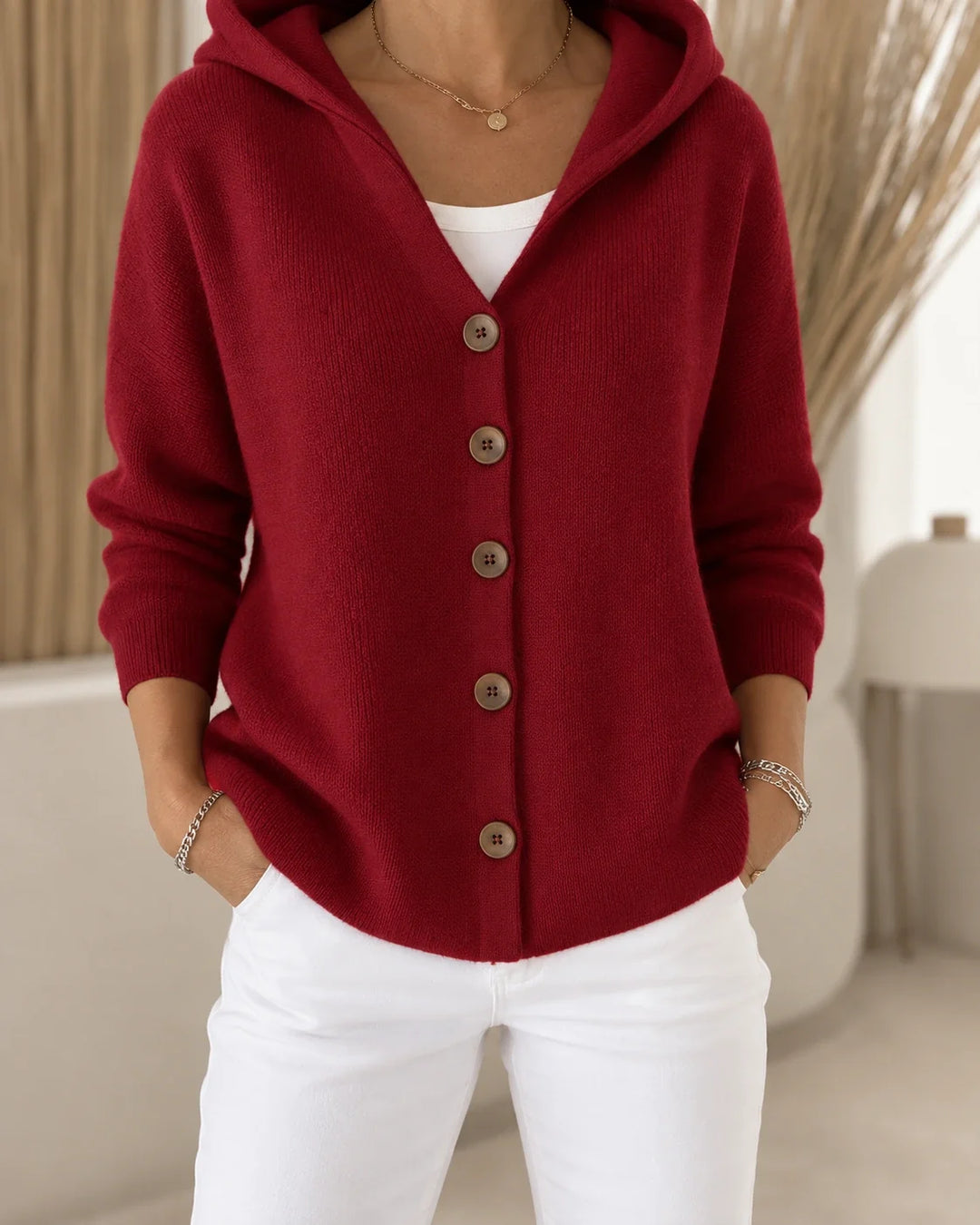 Ursula  | Leichter Kapuzen-Cardigan