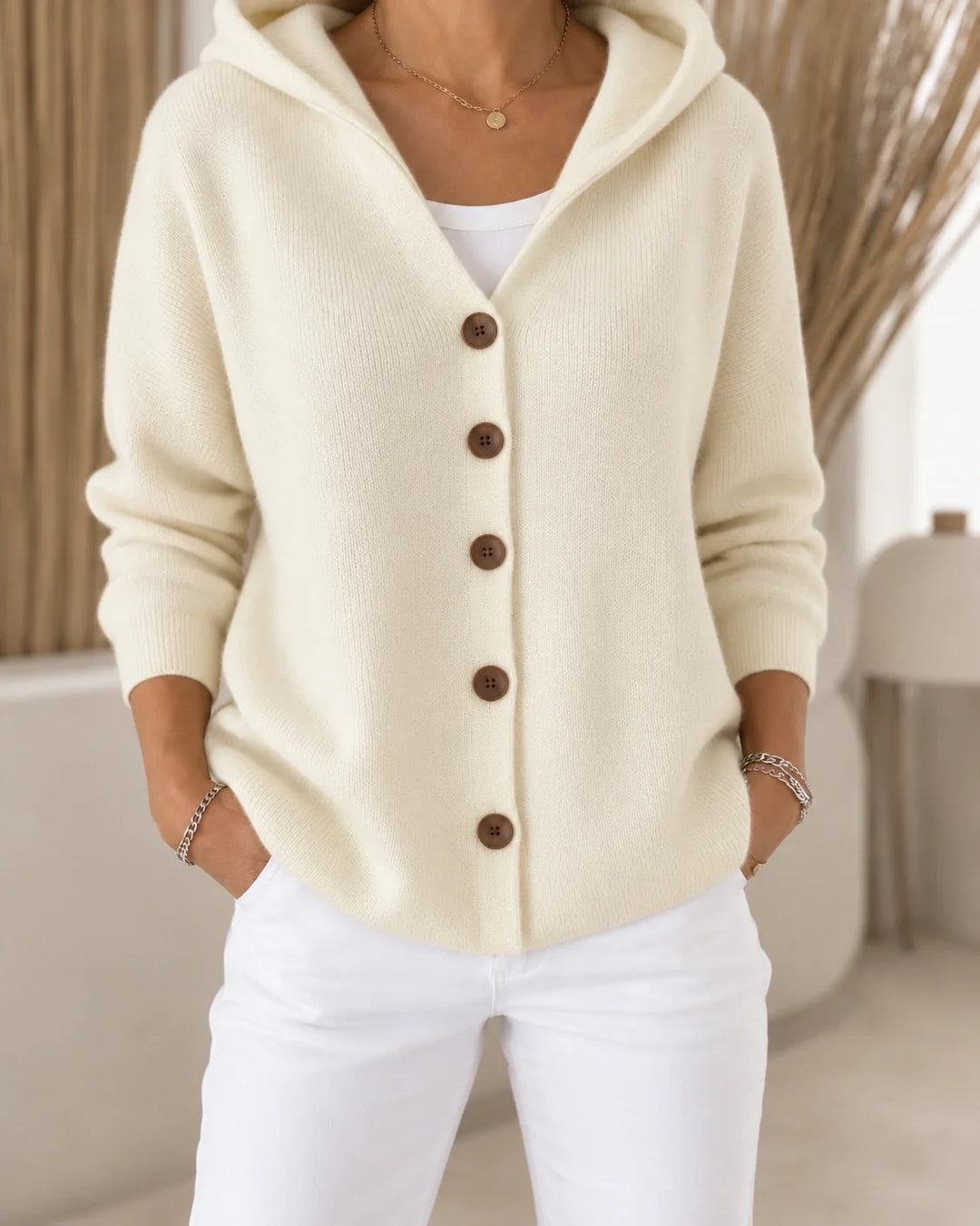 Ursula  | Leichter Kapuzen-Cardigan