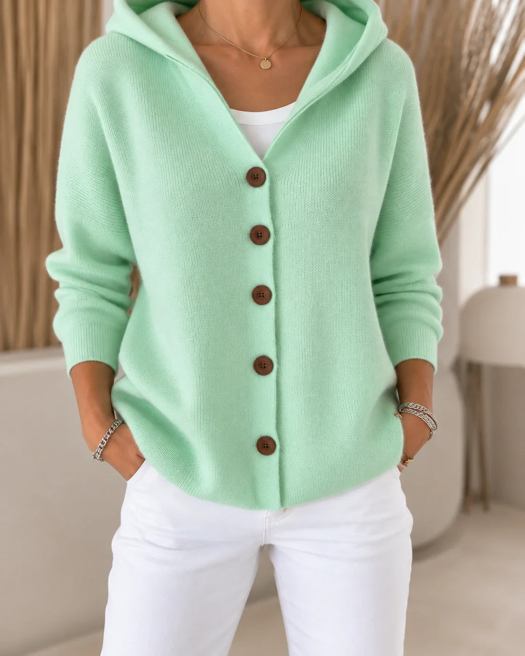 Ursula  | Leichter Kapuzen-Cardigan