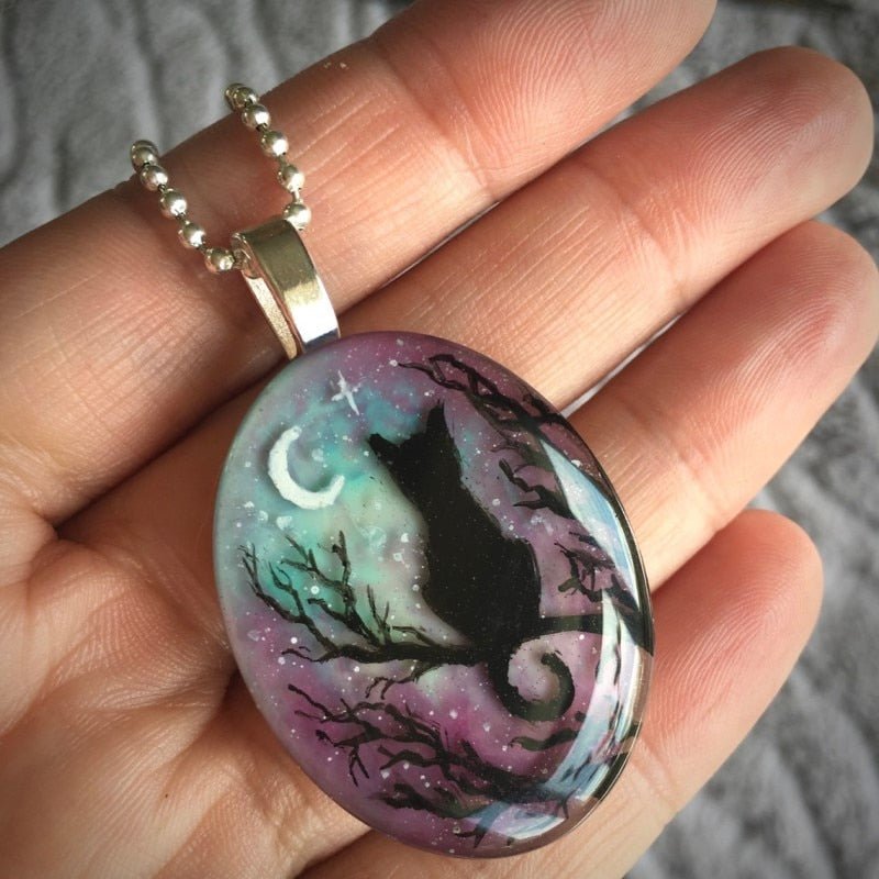 Collana con gatto "La notte stellata"