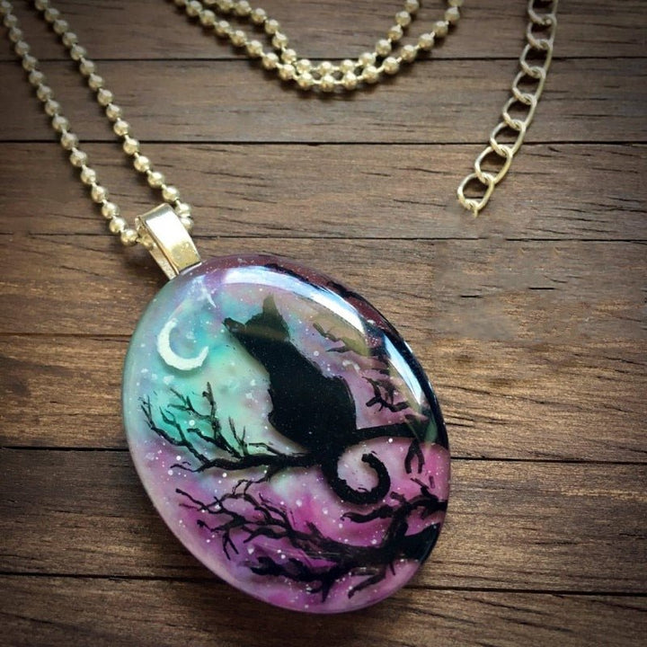 Collana con gatto "La notte stellata"