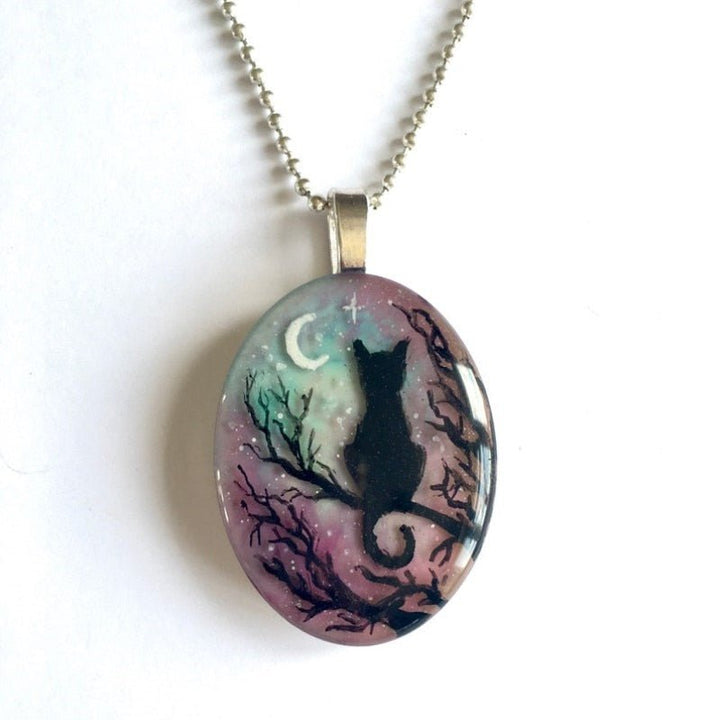 Collana con gatto "La notte stellata"