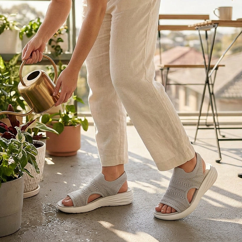 Clara™ | Sandali con plateau, in materiale traspirante per donna