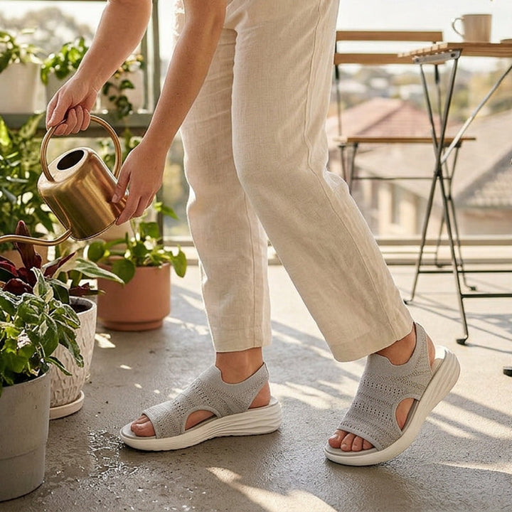 Clara™ | Sandali con plateau, in materiale traspirante per donna
