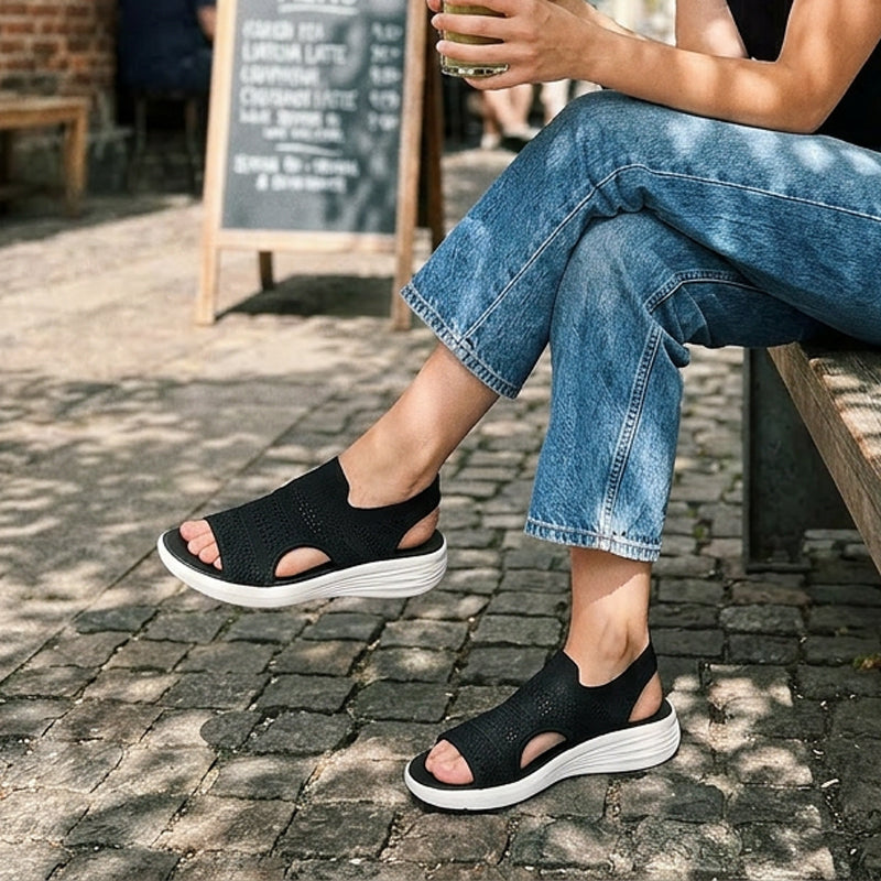 Clara™ | Sandali con plateau, in materiale traspirante per donna