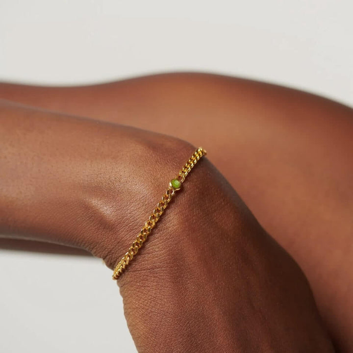 Bracciale con pietra portafortuna di agosto