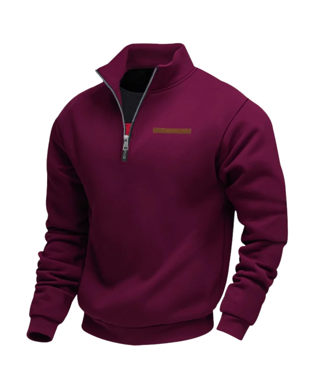 Pull zippé en polaire décontracté