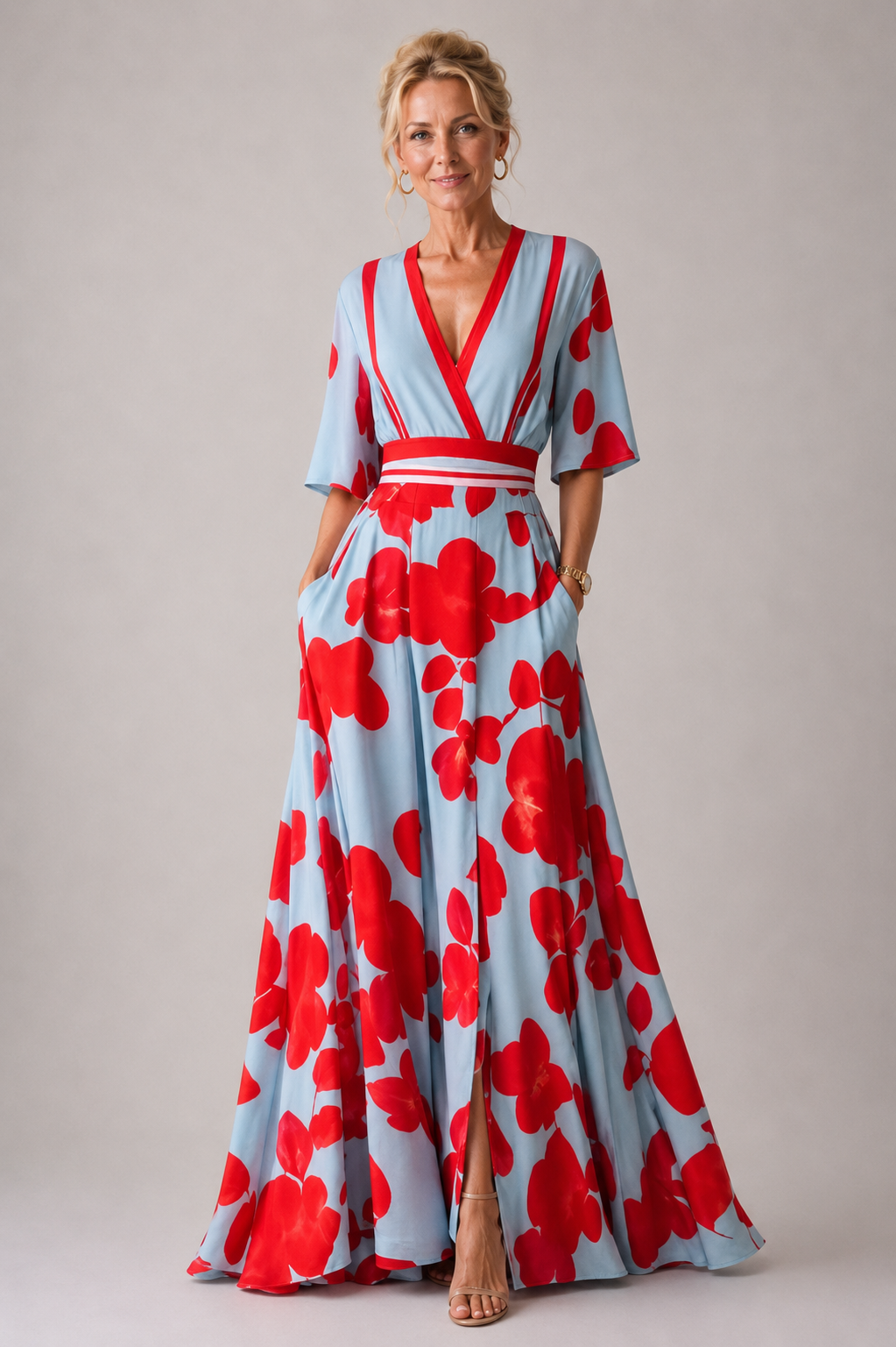 Sabina | Robe raffinée à motif floral