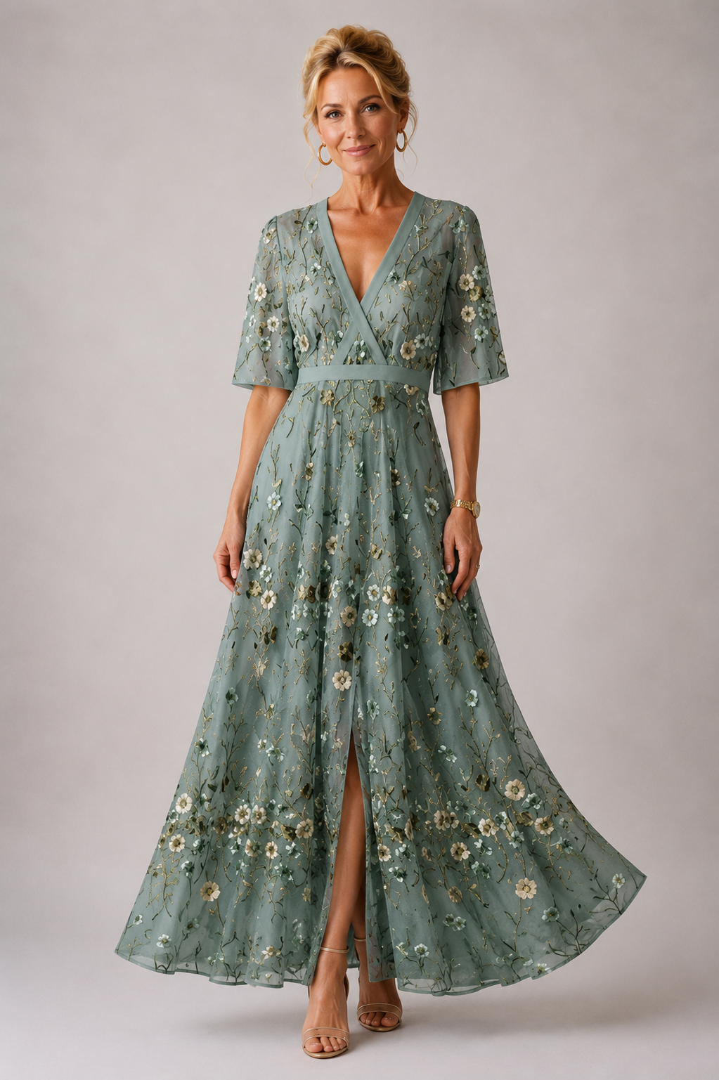 Sabina | Robe raffinée à motif floral